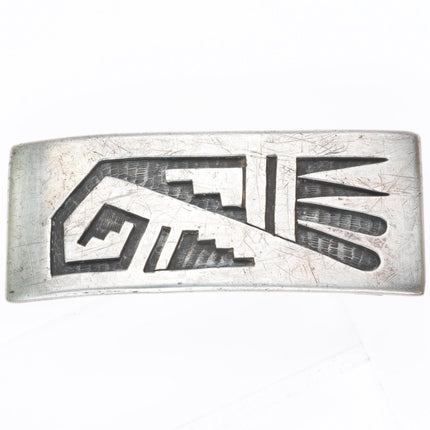 7/8" Leroy Kewanyama Hopi Guild overlay belt buckle sterling silver