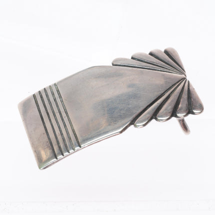 1" Ivan Kee Navajo White Hogan Shop 1968 Phoenix inv sterling silver belt buckle