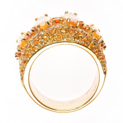 sz6.25 Guild 18k yellow gold-Diamond Madeira Citrine, yellow Sapphire ring
