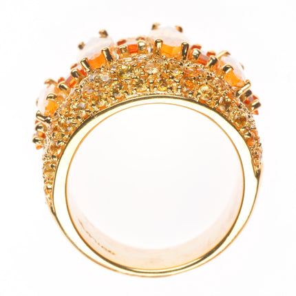 sz6.25 Guild 18k yellow gold-Diamond Madeira Citrine, yellow Sapphire ring