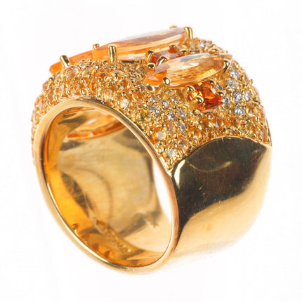 sz6.25 Guild 18k yellow gold-Diamond Madeira Citrine, yellow Sapphire ring