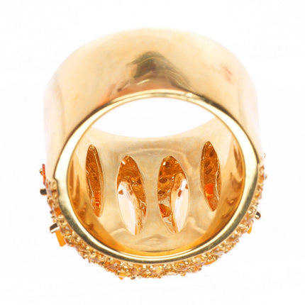 sz6.25 Guild 18k yellow gold-Diamond Madeira Citrine, yellow Sapphire ring