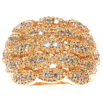 sz5.5 14k yellow gold .75cttw Diamond Sonia B Bitton domed cocktail ring