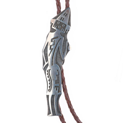 Loren Sakeva Kumauni hopi overlay Kachina for bolo tie sterling silver