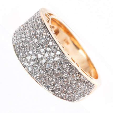 sz5 14k yellow gold 1.25cttw Diamond pave set eternity band ring