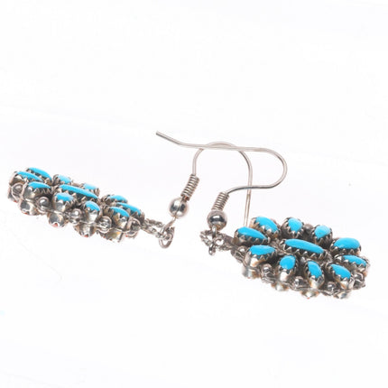 James Navajo reversible turquoise/coral sterling silver squash blossom necklace
