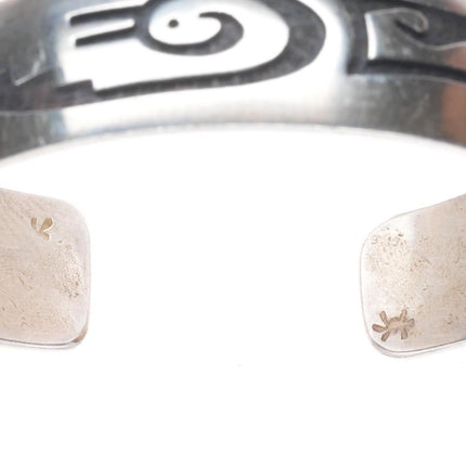 6" Norman Honie Sr Hopi overlay snake cuff bracelet sterling silver