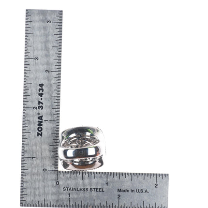 sz8 14k white gold Neda Behnam 1.5cttw White and Black pave set Diamond ring