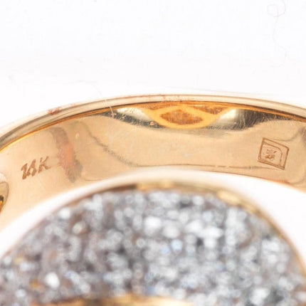 sz5.25 14k yellow gold Diamond knot cocktail ring