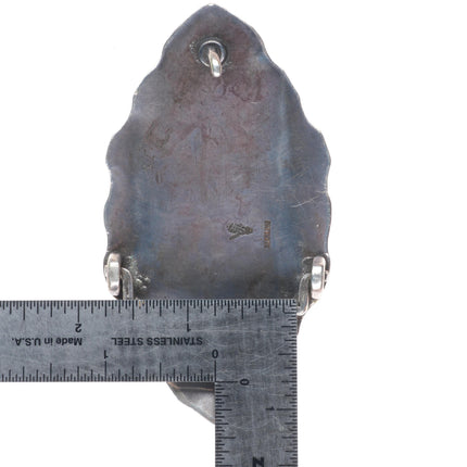 1.5" Allen Pooyouma Hopi sterling silver modernist vintage belt buckle