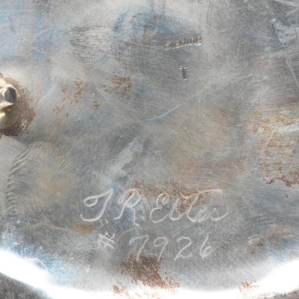 1.5" vintage T Navajo sterling silver turquoise nugget belt buckle