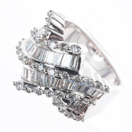 sz5 14K White Gold 2.5cttw Diamond cocktail ring Renaissance Jewelry New York