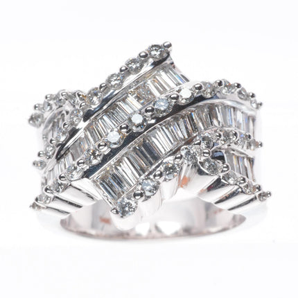 sz5 14K White Gold 2.5cttw Diamond cocktail ring Renaissance Jewelry New York