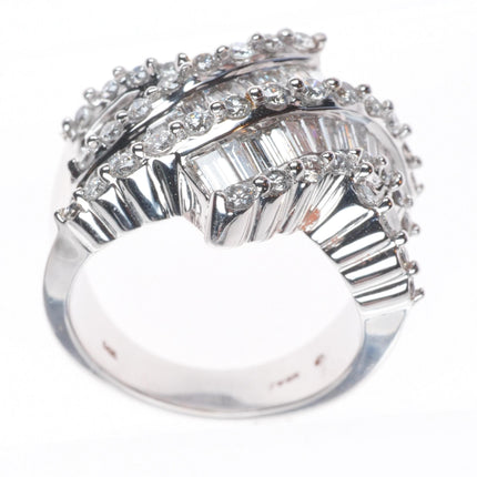 sz5 14K White Gold 2.5cttw Diamond cocktail ring Renaissance Jewelry New York