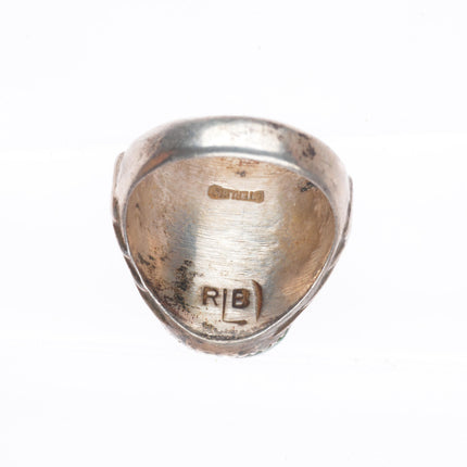 sz11.5 Robert and Bernice Leekya Zuni sterling silver high grade turquoise ring