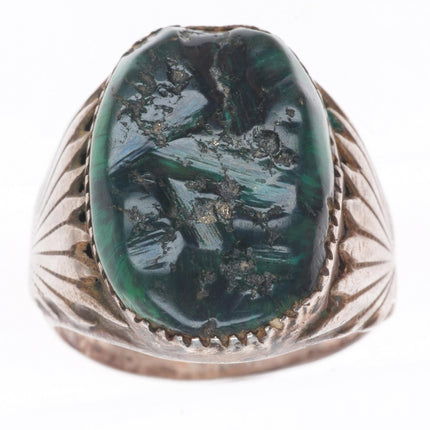 sz11.5 Robert and Bernice Leekya Zuni sterling silver high grade turquoise ring