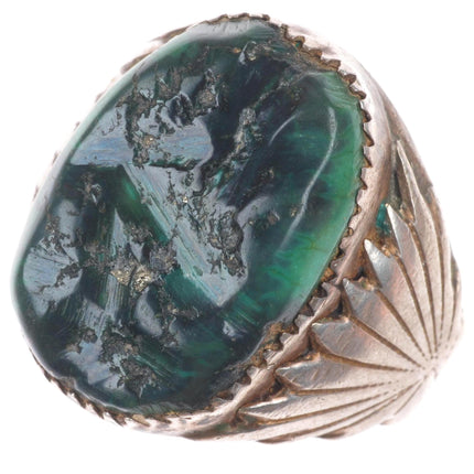 sz11.5 Robert and Bernice Leekya Zuni sterling silver high grade turquoise ring