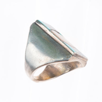 sz11 vintage Navajo sterling silver turquoise/shell size 11 men's ring