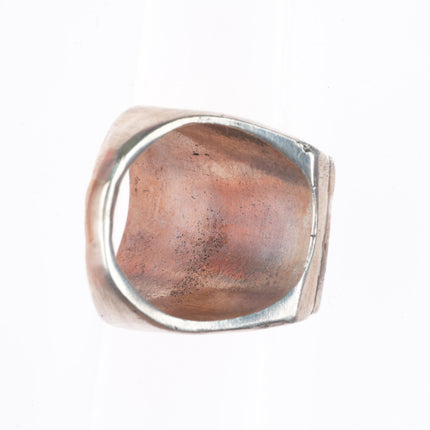 sz11 vintage Navajo sterling silver turquoise/shell size 11 men's ring