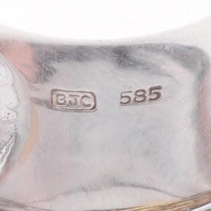 sz5.25 14k white gold, Samuel Behnam Diamond and Ruby band ring