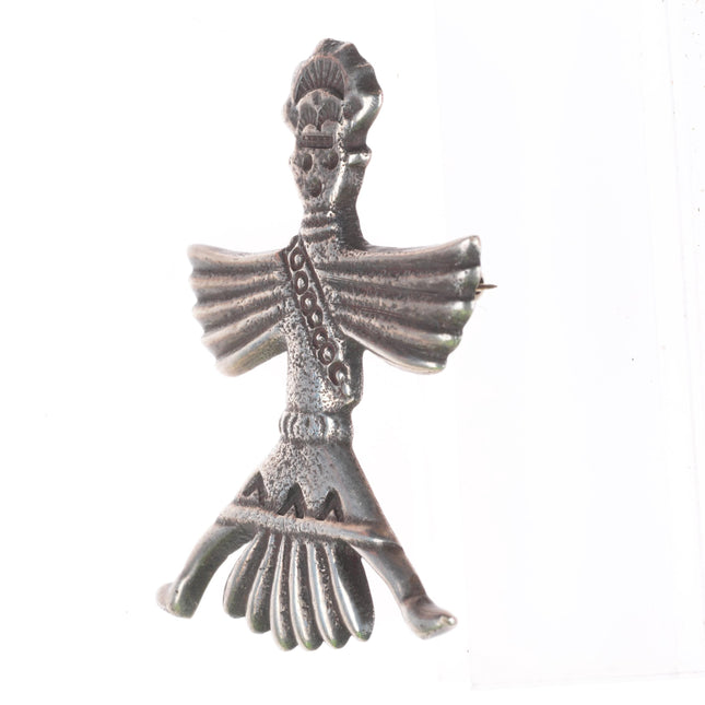 c1940 Horace Iule Zuni sterling silver knifewing pin/brooch