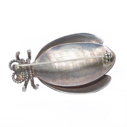 c1940's Vintage Navajo sterling silver turquoise Ladybug Bug Pin/brooch
