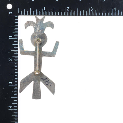 Vintage HS Navajo sterling silver cast Yei pin/brooch