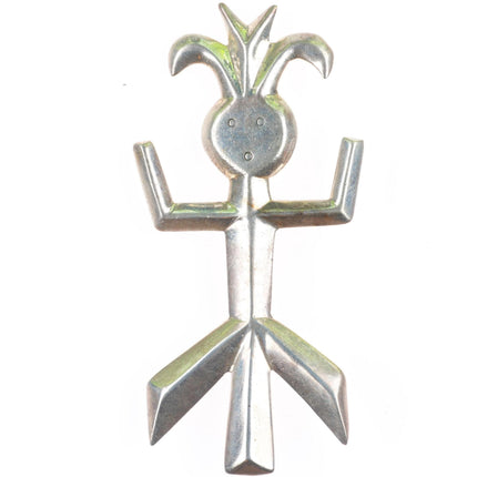 Vintage HS Navajo sterling silver cast Yei pin/brooch