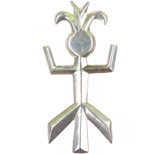 Vintage HS Navajo sterling silver cast Yei pin/brooch