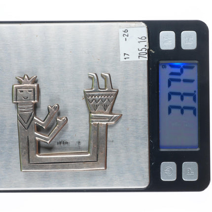 Vintage Felix Joe Navajo sterling silver Yei pin/brooch