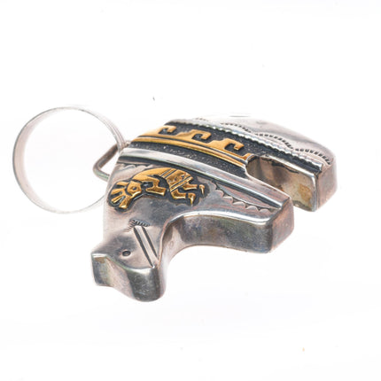 Tommy Singer Navajo sterling silver spirit bear pendant with wide bail