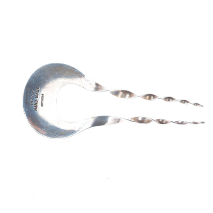 1940's vintage Navajo Blue Gem Turquoise sterling silver hair pin