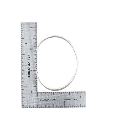 6.6" John Coochyumptewa Hopi overlay cuff bracelet rain cloud sterling silver