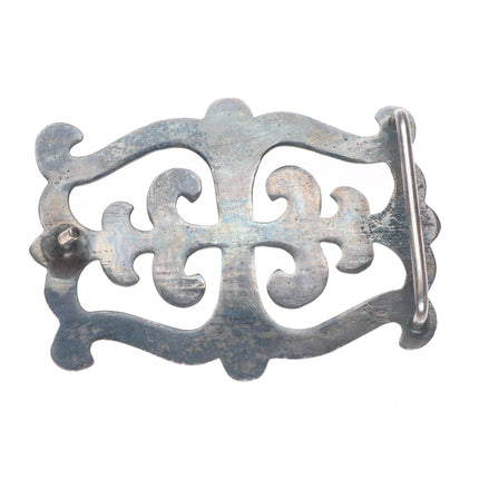 1.5" 50's-60's Vintage Navajo sterling silver cast belt buckle