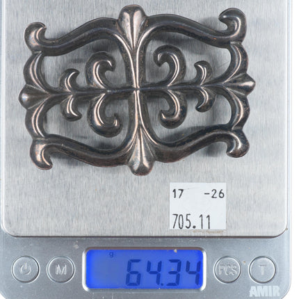 1.5" 50's-60's Vintage Navajo sterling silver cast belt buckle