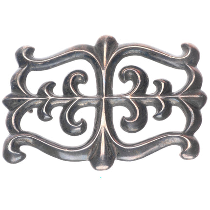 1.5" 50's-60's Vintage Navajo sterling silver cast belt buckle
