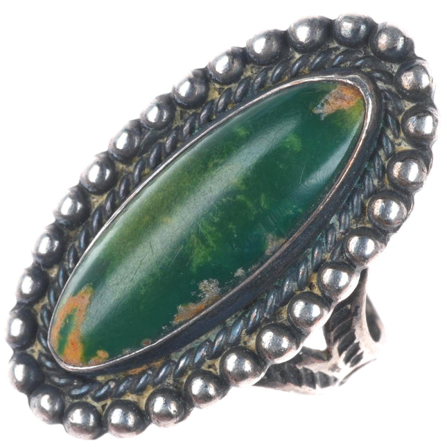 sz5 c1940 Vintage Navajo/Fred Harvey Cerrillos Turquoise sterling silver ring
