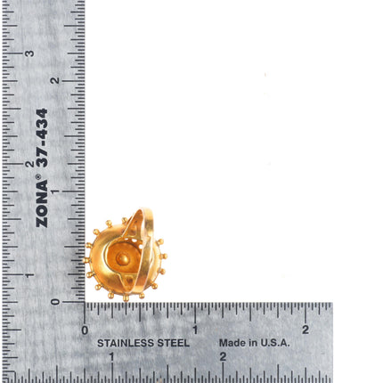 sz7.5 Antique 19k gold seed pearl ship's wheel form nautical  statement ring