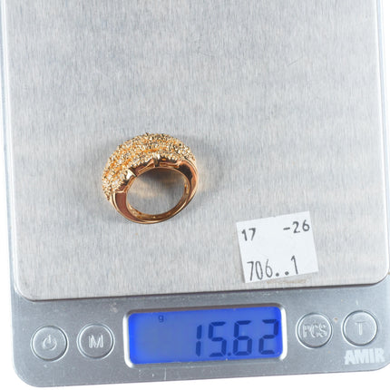 sz5.5 14k yellow gold .75cttw Diamond Sonia B Bitton domed cocktail ring