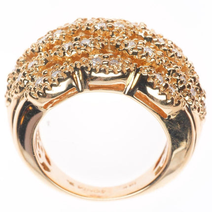 sz5.5 14k yellow gold .75cttw Diamond Sonia B Bitton domed cocktail ring