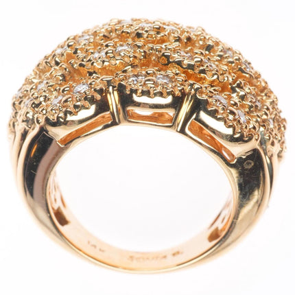 sz5.5 14k yellow gold .75cttw Diamond Sonia B Bitton domed cocktail ring