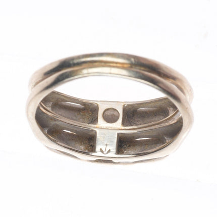 sz5 14k white gold vintage diamond engagement ring set