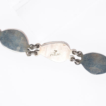 7" Federico Jimenez chunky sterling silver southwestern turquoise link bracelet