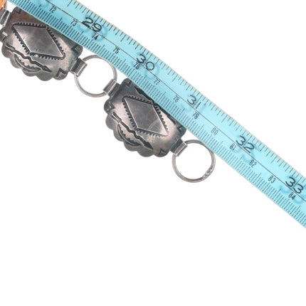 32" c1930 Vaughn’s trading post Navajo sterling silver arrows concho belt