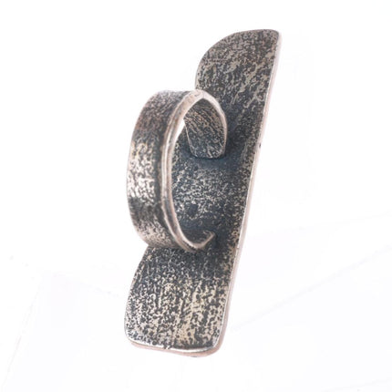 sz10 large vintage Tufa Cast sterling silver Native American animal ring