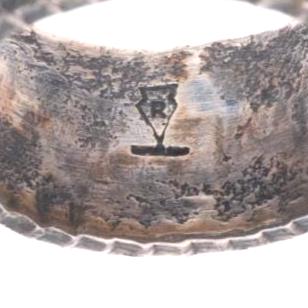 sz8.75 Ernest Rangel Navajo Tufa Cast sterling silver water wave ring