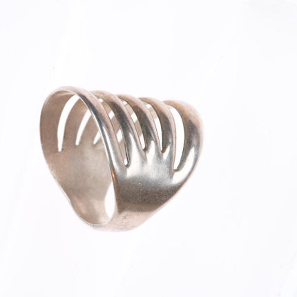 sz11 Alvin Thompson Navajo sterling silver 5 band wide size 11 men's ring