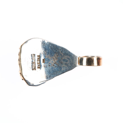 Elias Perez Martinez 14k gold/sterling silver high grade turquoise pendant