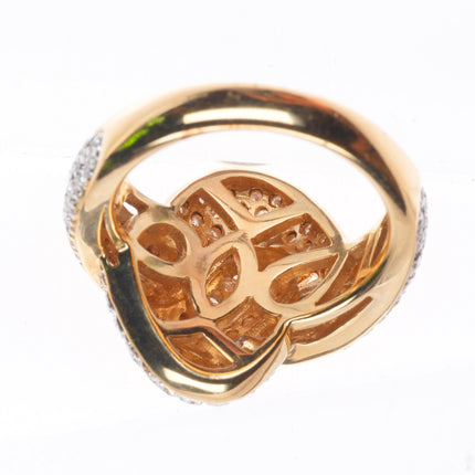 sz5.25 14k yellow gold Diamond knot cocktail ring