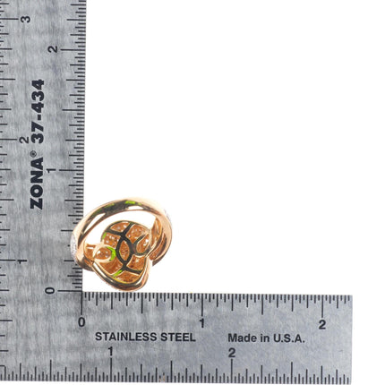 sz5.25 14k yellow gold Diamond knot cocktail ring